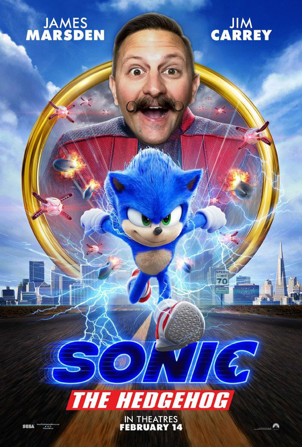 Tim Tracker Sonic Movie Poster